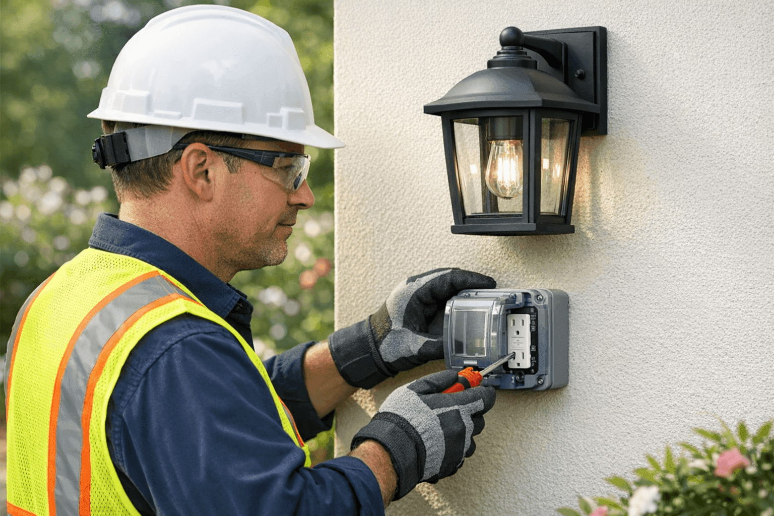 How to Safely Install Outdoor Lighting and Power Outlets