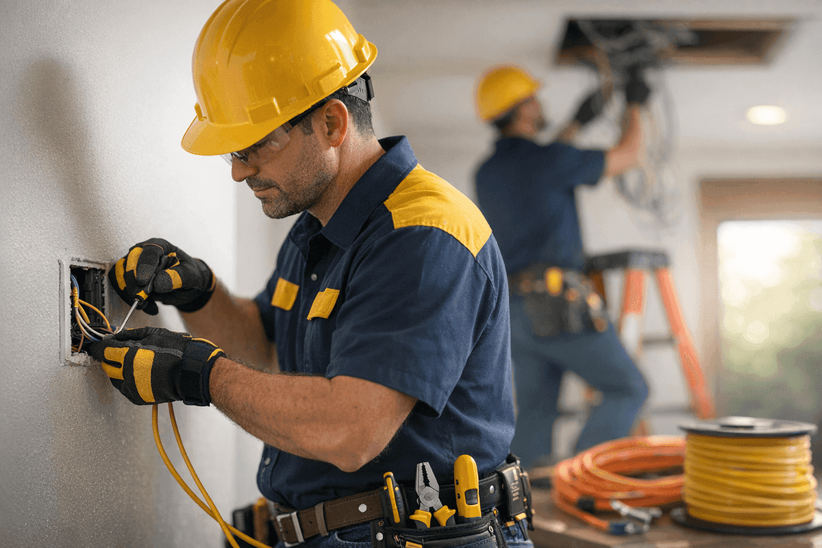 Re-wiring service by Lighteq Electric